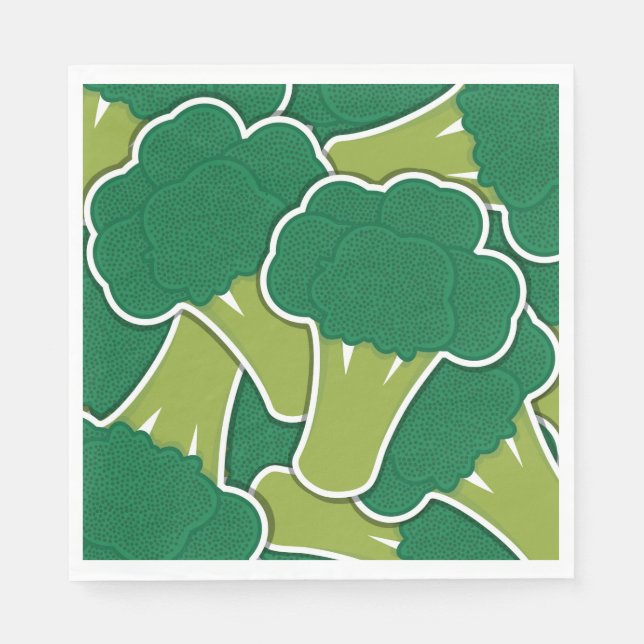 Funky broccoli serviette (Vorderseite)