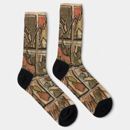 Funky Brown Crew Socks Socken