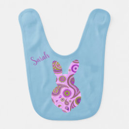 Funky Bunny in Crazy Paisley Baby Bib Babylätzchen