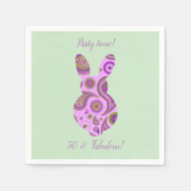 Funky Bunny in Crazy Paisley Paper Serviette