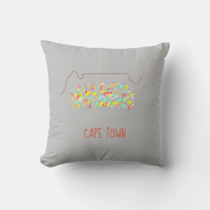 Funky Cape Town ZA Tafelberg farbenfroh Kissen