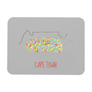 Funky Cape Town ZA Tafelberg farbenfroh Magnet