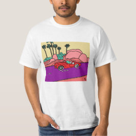 Funky Car auf der Strandstraße T-Shirt