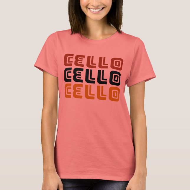Funky Cello Trio Geschenk T-Shirt (Vorderseite)