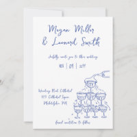 Funky Champagnerturm Save the Date Hochzeit