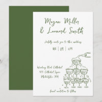 Funky Champagnerturm Save the Date Hochzeit