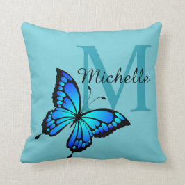 Funky Chic Butterfly Monogram Kissen