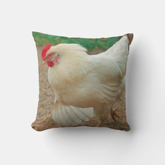 Funky Chicken Hen Hy Line Silver Brown Kissen (Vorderseite)