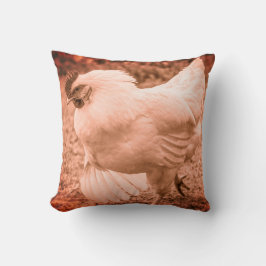 Funky Chicken Hen Hy Line Silver Brown Kissen