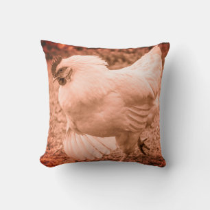 Funky Chicken Hen Hy Line Silver Brown Kissen