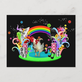 Funky Chicken Party Postkarte