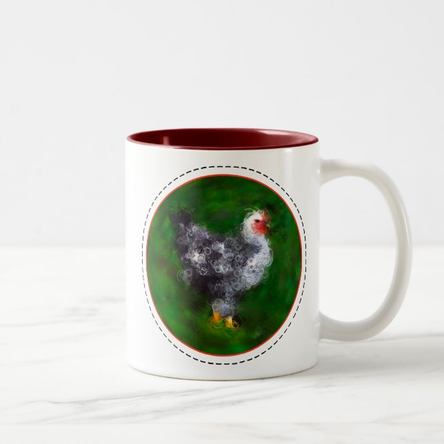 Funky Chicken Zweifarbige Tasse (Rechts)