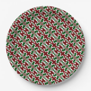Funky Christmas Pattern 2 Pappteller
