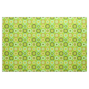Funky Circles Green Stoff