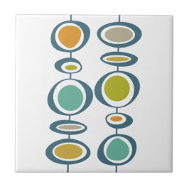 Funky Circles Mid Century Modern Colorful Retro Fliese