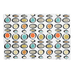 Funky Circles Mid Century Modernes Muster Kissenbezug
