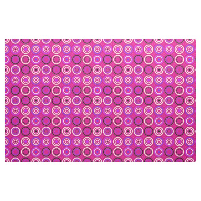 Funky Circles Pink Stoff (Fat Quarter (45,7 x 55,9 cm))