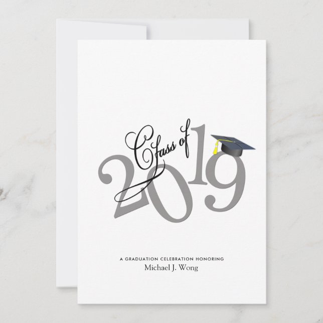 Funky Class of 2019 Abschluss Einladung (Vorderseite)