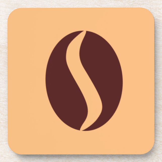 Funky Coffee Bean Getränkeuntersetzer (Vorderseite)