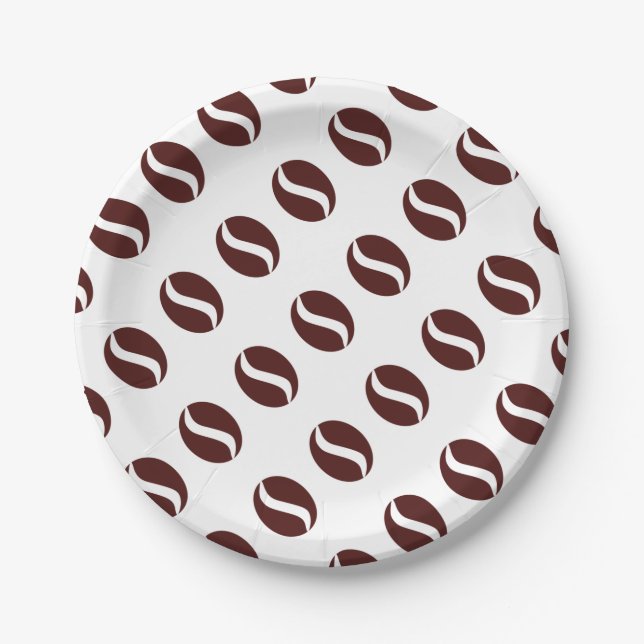 Funky Coffee Bean Pappteller (Vorderseite)