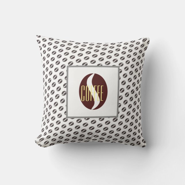 Funky Coffee Beans Muster Kissen Kissen Kissen Kis (Vorderseite)