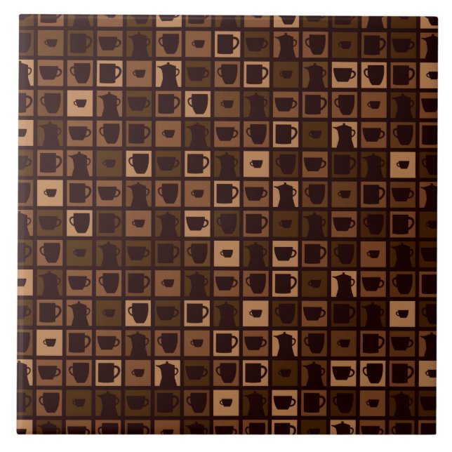 Funky coffee mosaic fliese (Vorderseite)