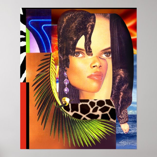 Funky Collage Poster Print 14" x 17" (Vorne)