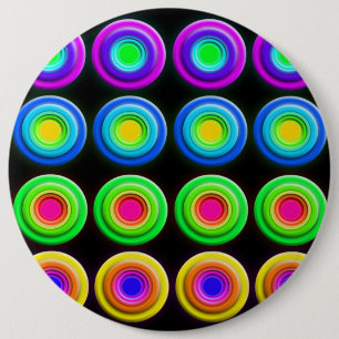 Funky Colorful 3D Circles Button