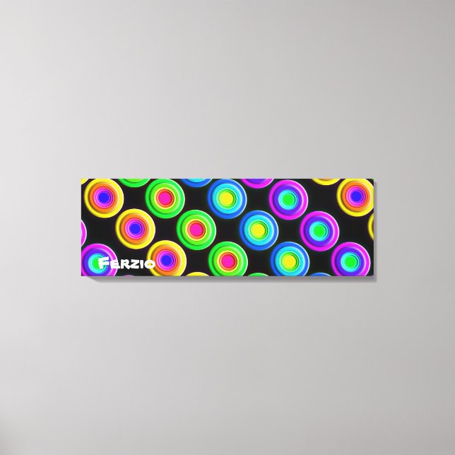 Funky Colorful 3D Circles Leinwanddruck (Vorderseite)