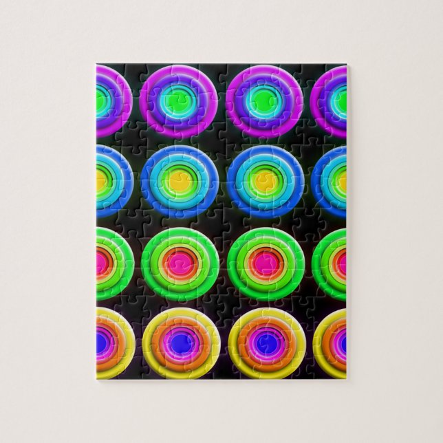 Funky Colorful 3D Circles Puzzle (Vertikal)