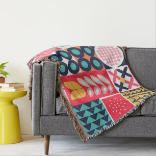 Funky colorful Geometric Mitte Century Decke