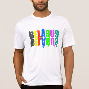 Funky Colorful Letters Weißrussland Б е л а р с у  T-Shirt