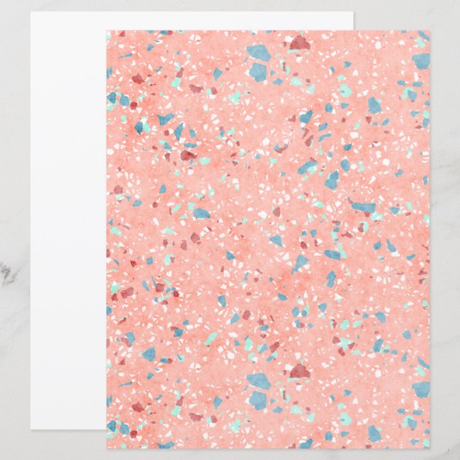 Funky Colorful Mosaic Art Scrapbook Paper (Vorne/Hinten)