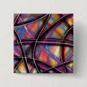 Funky Colorful Overlapping Lines Button