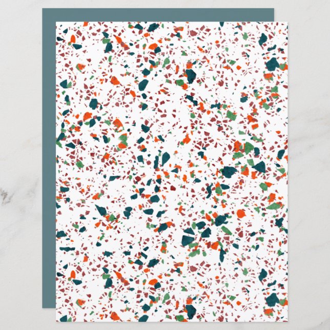 Funky Colorful Terrazzo Art Scrapbook (Vorne/Hinten)