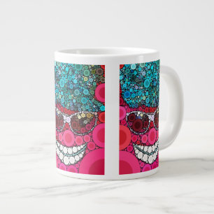 Funky Cool Lächeln Gesichtssunglasche Hutrosa Blau Jumbo-Tasse