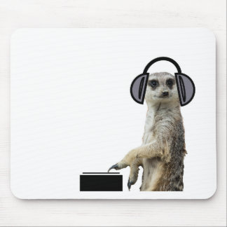 Funky cooles meerkat DJ Mousepad
