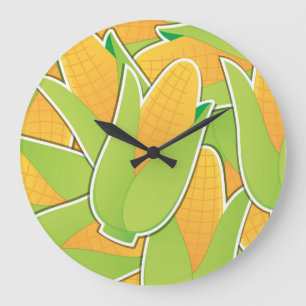 Funky corn große wanduhr