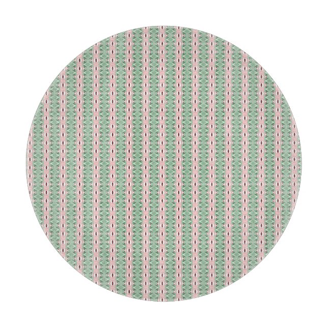 Funky Cottagecore Boho Christmas Stripmuster Schneidebrett (Vorderseite)