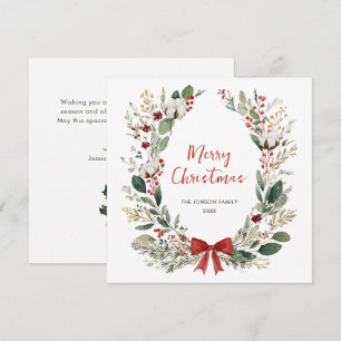 Funky Country Retro Boho Weihnachtskranz Feiertagskarte