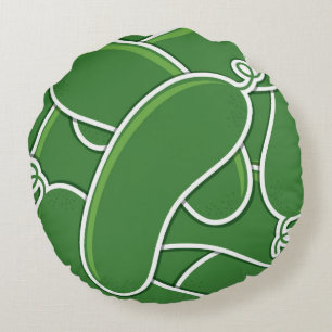 Funky cucumber rundes kissen