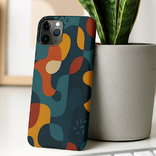 Funky Dark Colors Amorphes Formen Kunstmuster iPhone 11Pro Max Hülle