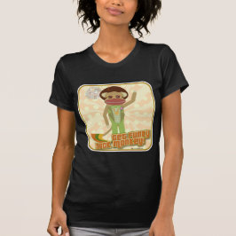 Funky Disco Boogie Sock Monkey erhalten T-Shirt