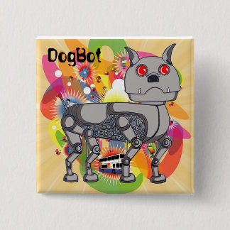 Funky DogBot Abzeichen Button