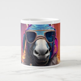 Funky Donkey Blue Glasses Jumbo-Tasse