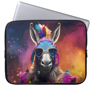Funky Donkey Blue Glasses Laptopschutzhülle