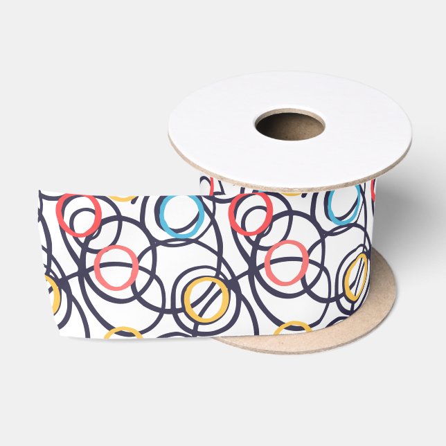 Funky Doodles Kreise Satinband (Spule)