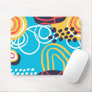 Funky Doodles über Aqua Mousepad