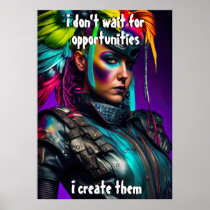 Funky Dreams - Girl Boss Dark Feminine Art Poster