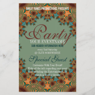 Funky Earthy Modern Social Party Ready Made Flyer